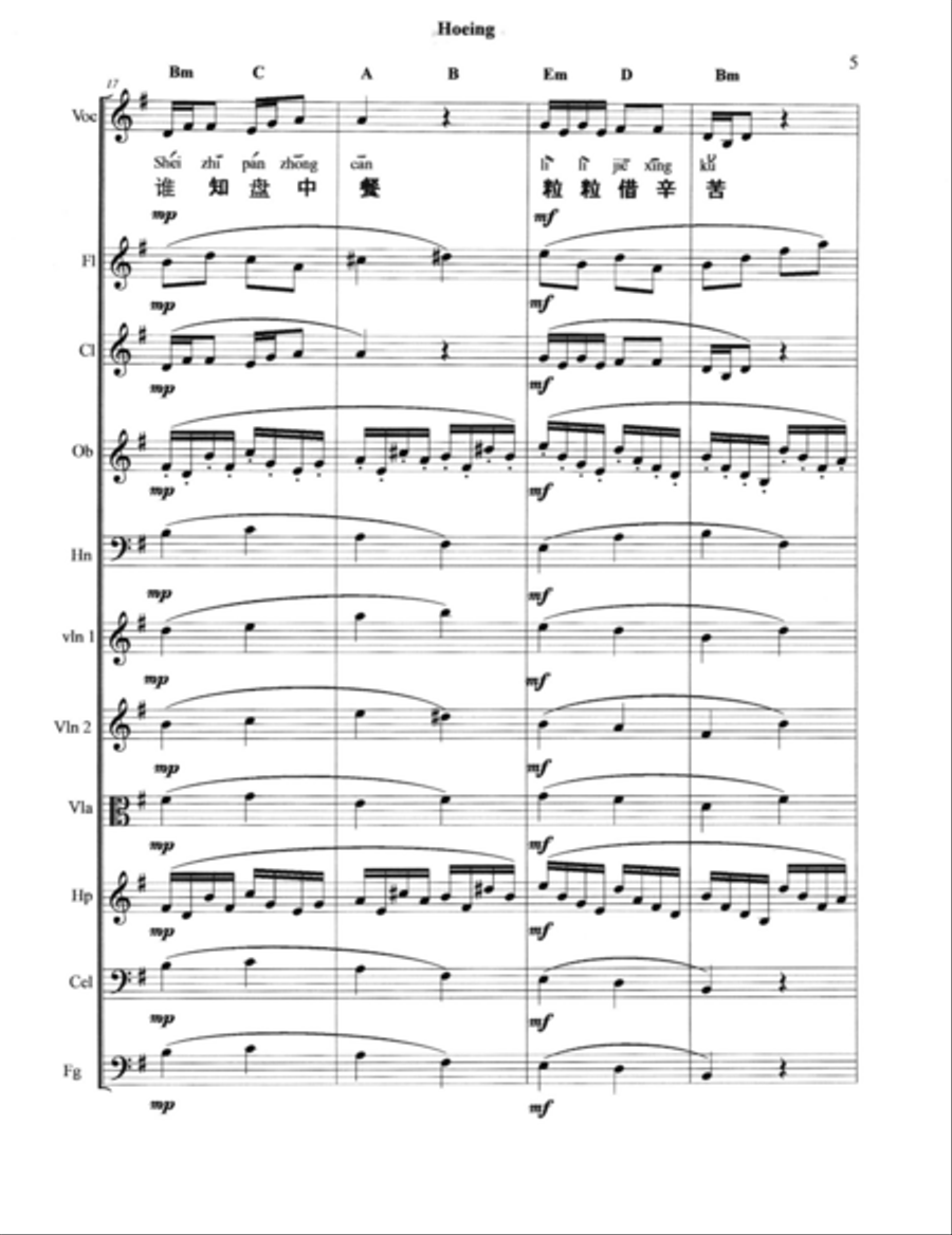 Hoeing-Farming in Hot Sun - Score Only Full Orchestra scores gallery preview page 5