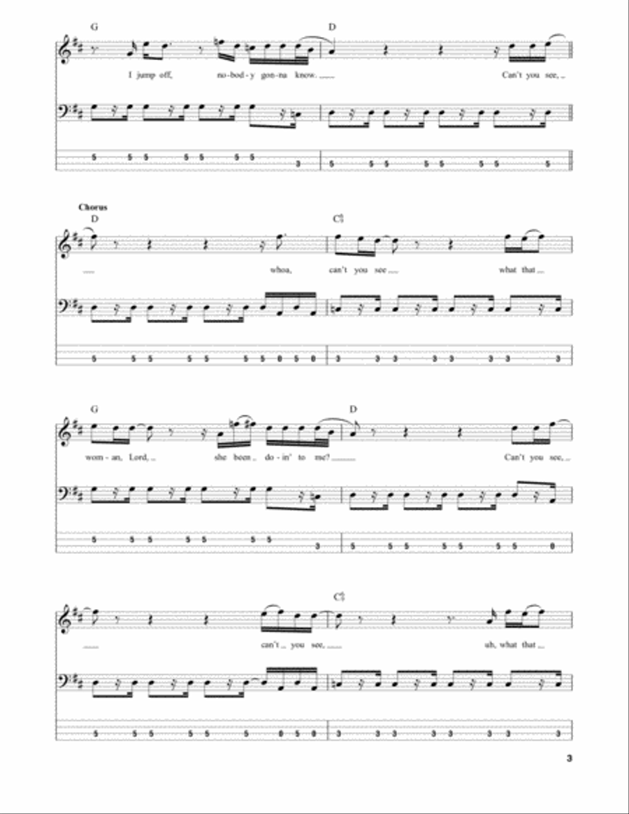 Can't You See Guitar Tablature scores gallery preview page 3