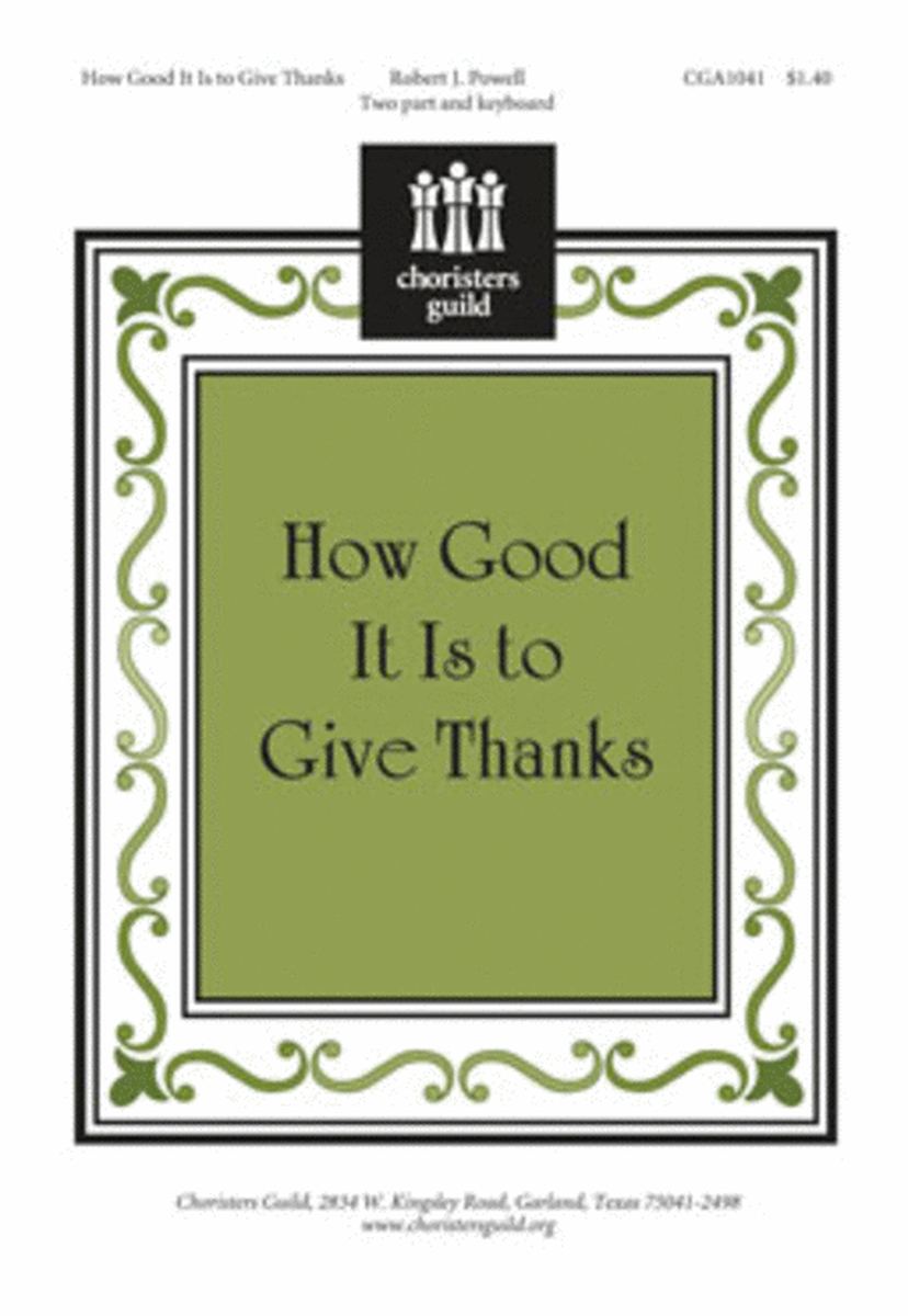 How Good It Is to Give Thanks image number null