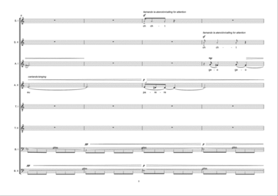 Tianguis for Mixed Choir (SSAATTBB) SSAATTBB scores gallery preview page 4