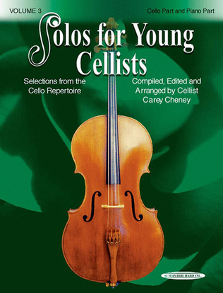 Book cover for Solos for Young Cellists Cello Part and Piano Acc., Volume 3