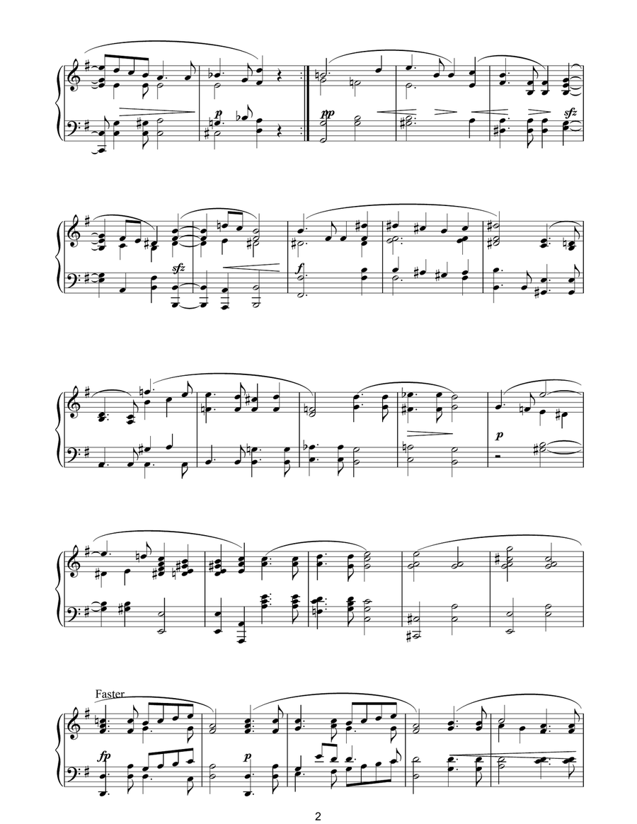 An Die Sterne Piano Solo scores gallery preview page 2