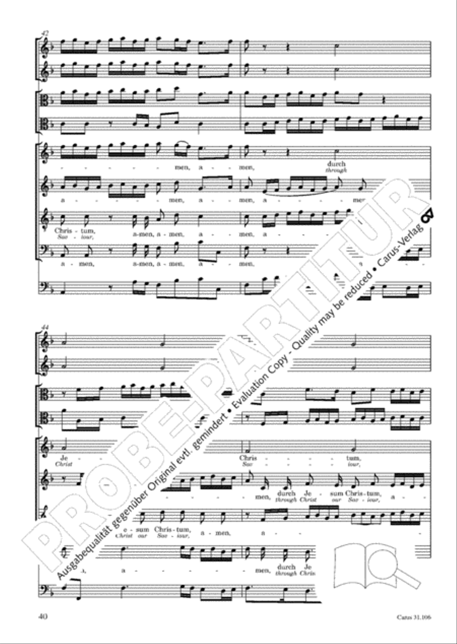 God's own time is the time appointed (Gottes Zeit ist die allerbeste Zeit) 4-Part scores gallery preview page 41