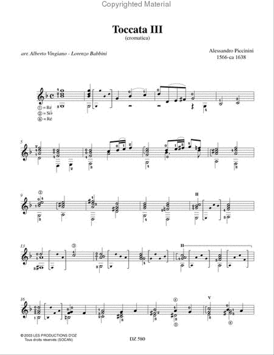 Pièces pour théorbe Classical Guitar scores gallery preview page 2