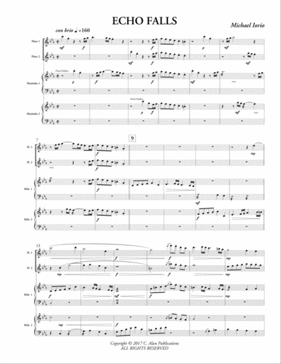 Echo Falls Flute Duet scores gallery preview page 2