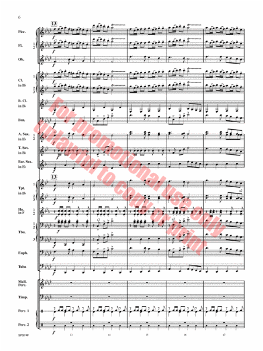 Courage of the Cossacks Concert Band scores gallery preview page 7