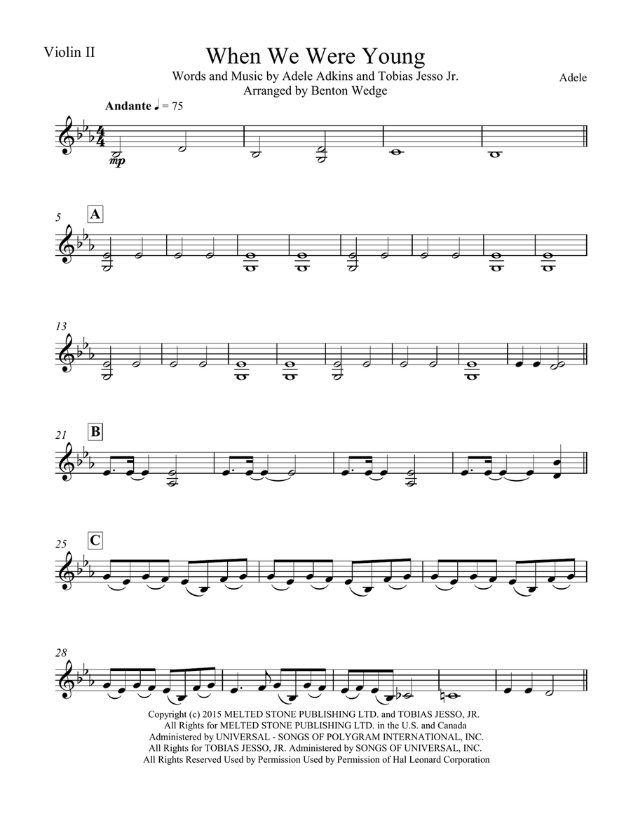 When We Were Young When We Were Young String Quartet scores gallery preview page 3