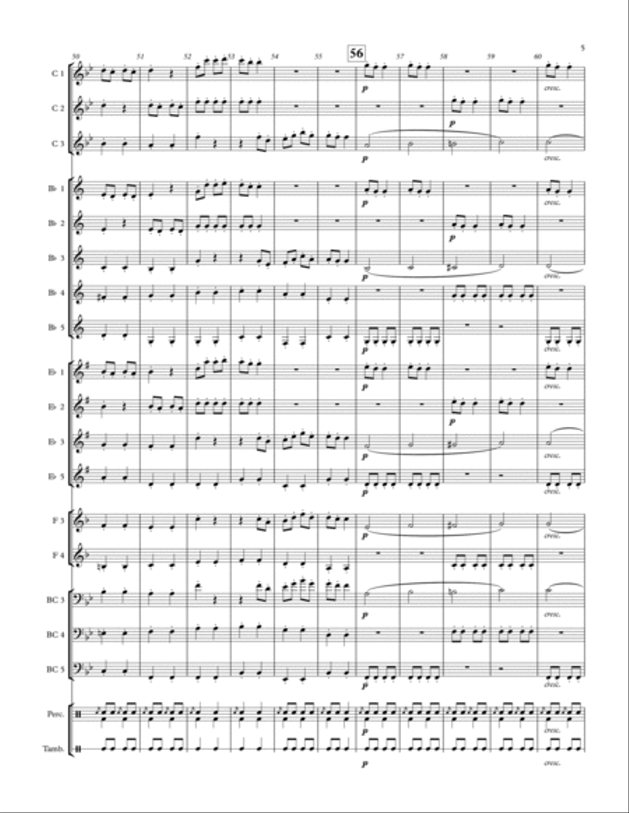 Can Can - for adaptable quintet Concert Band scores gallery preview page 5