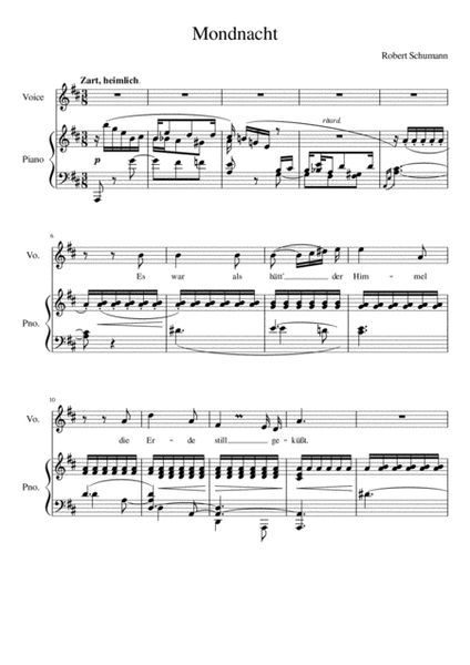 Mondnacht Op.39 No.5 - D Major