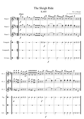 THE SLEIGH RIDE - Flute Trio/Choir