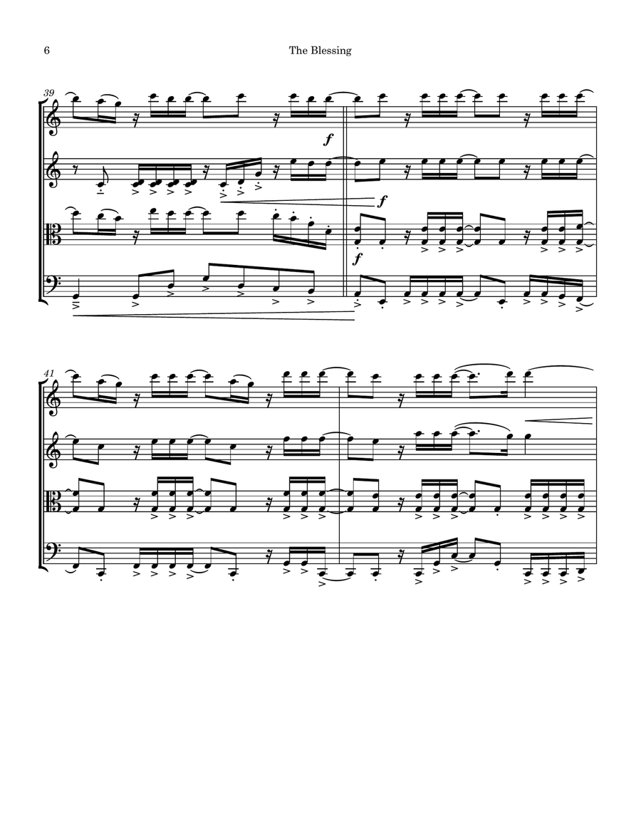 The Blessing String Quartet scores gallery preview page 6