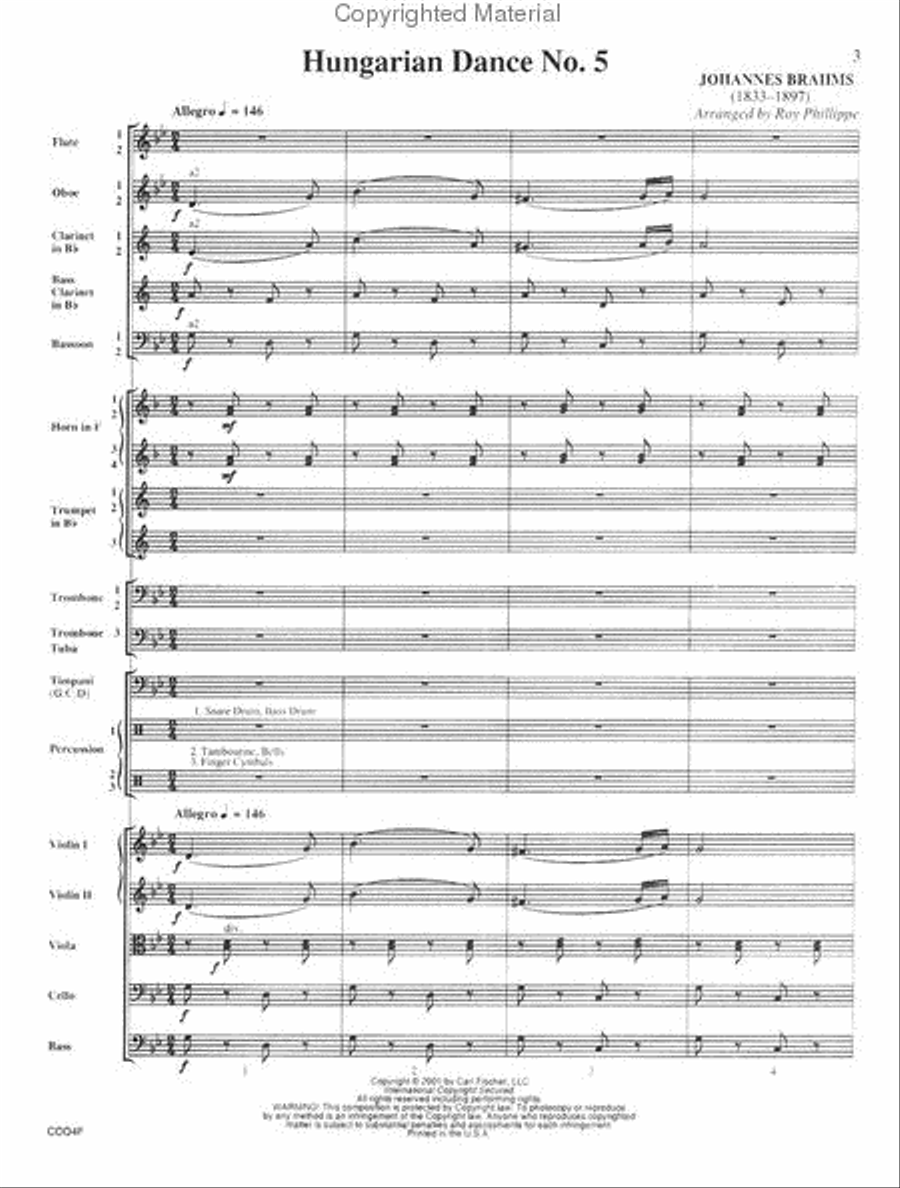 Hungarian Dance No. 5 Full Orchestra scores gallery preview page 2