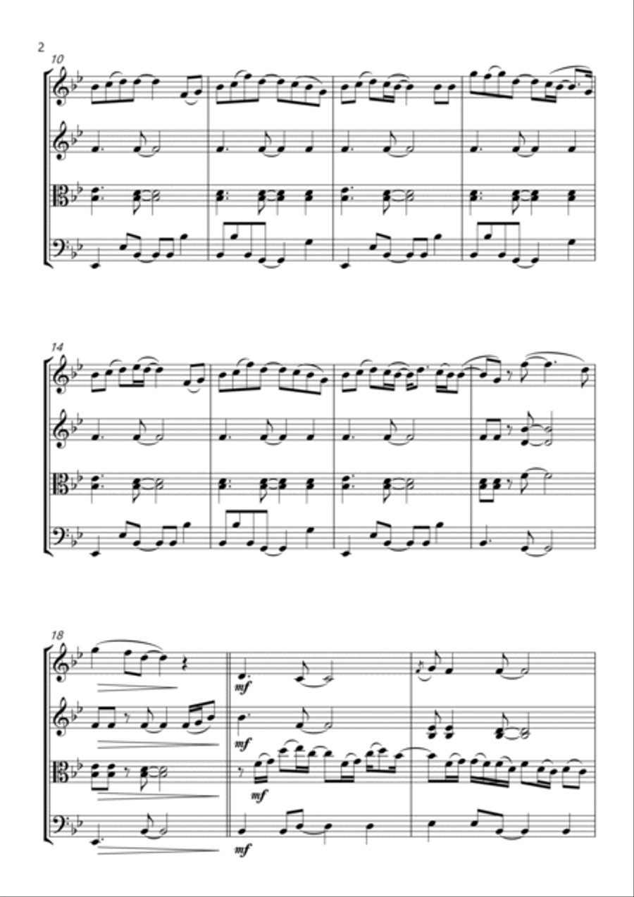 10,000 Hours 10,000 Hours String Quartet scores gallery preview page 2