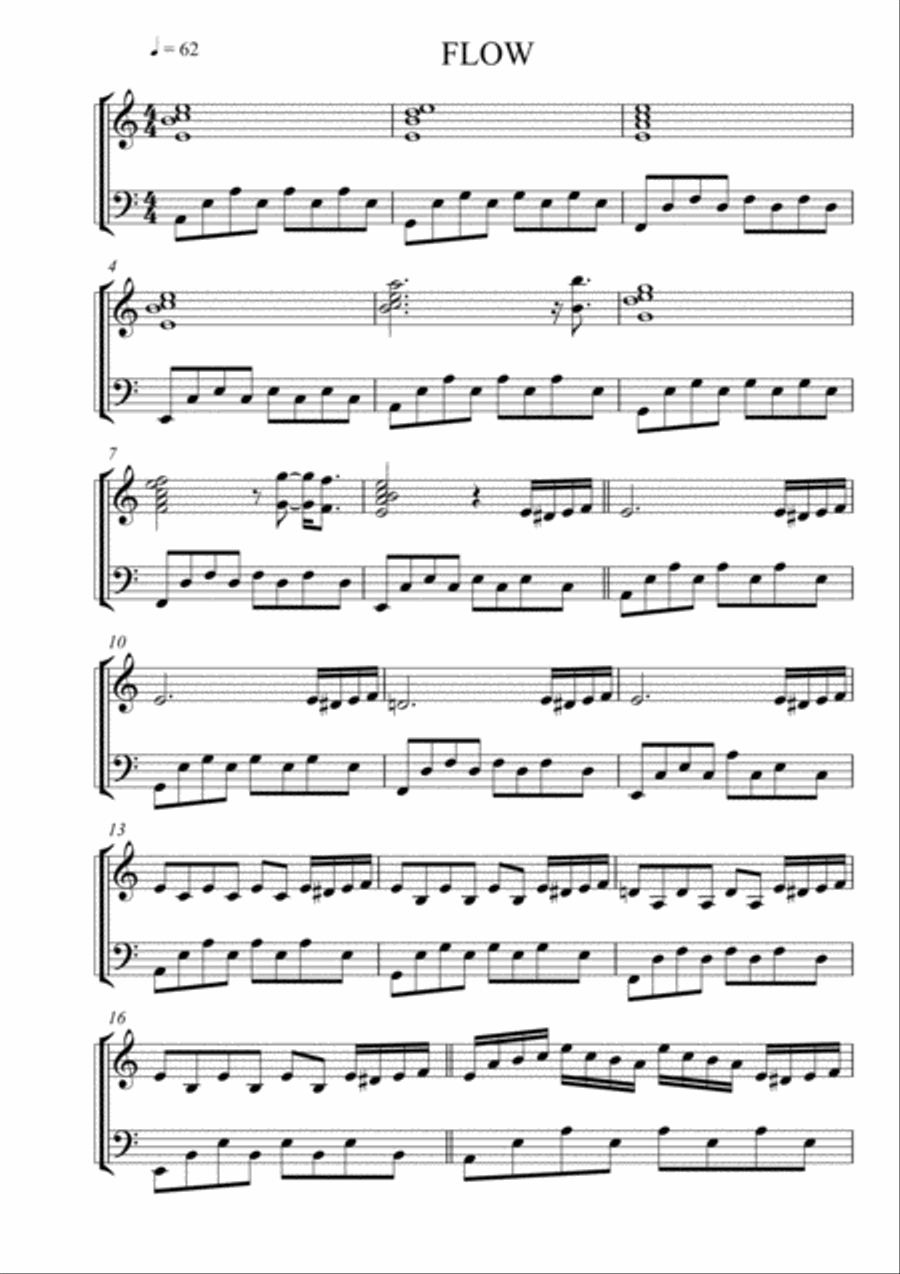 FLOW Piano Solo scores gallery preview page 1