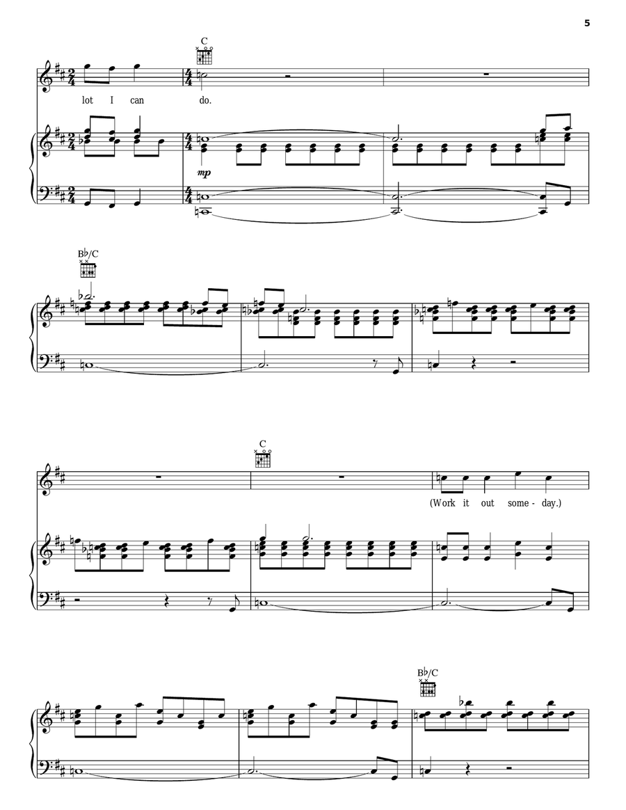 Dreamer Dreamer Piano, Vocal, Guitar scores gallery preview page 5
