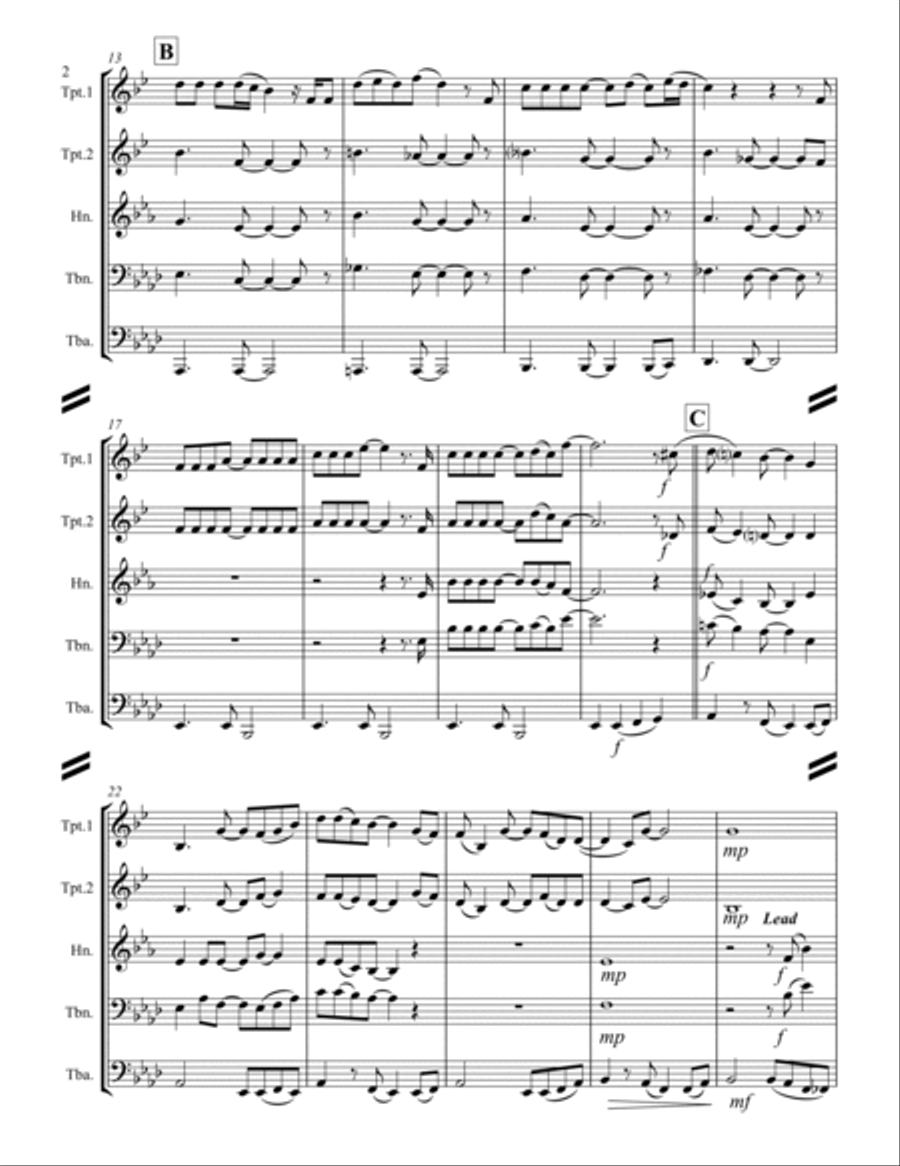 Friends In Low Places Brass Ensemble scores gallery preview page 3