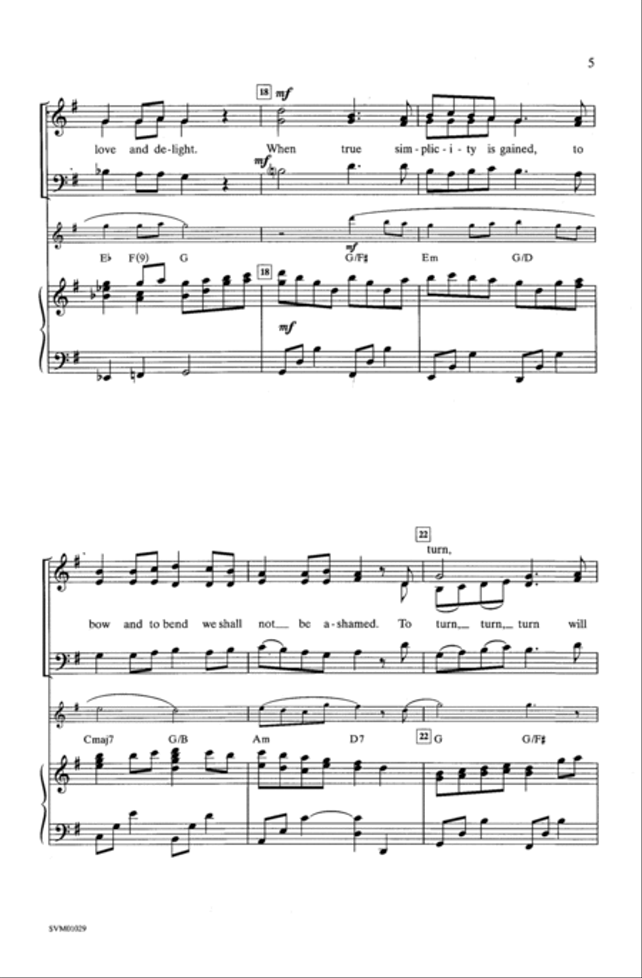 Simple Gifts 3-Part scores gallery preview page 4