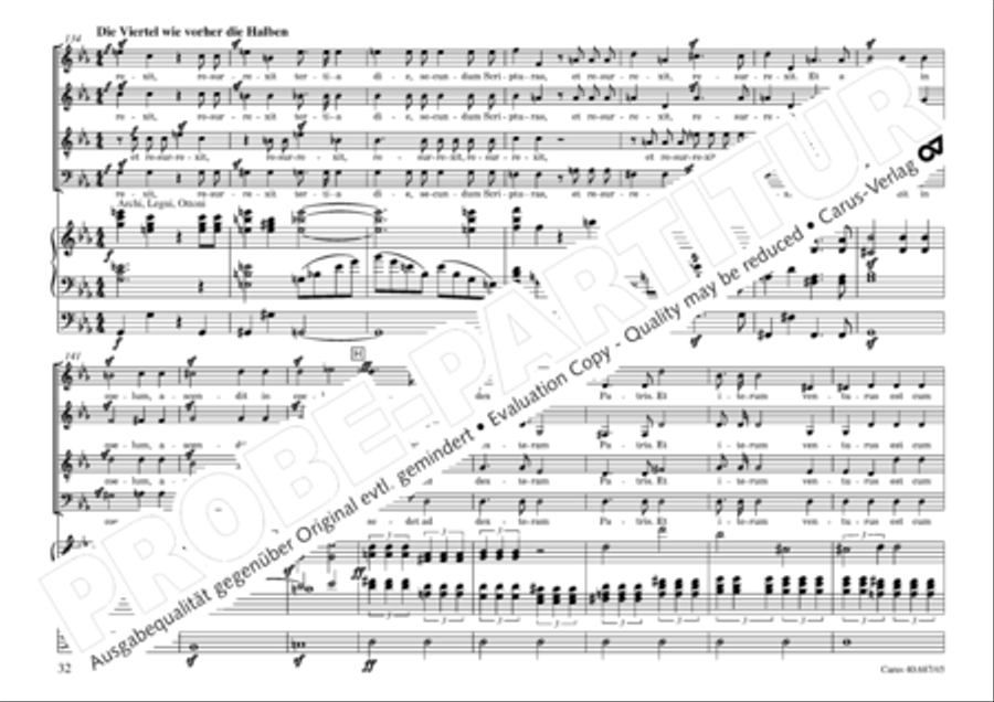 Missa sacra C Minor 4-Part scores gallery preview page 33