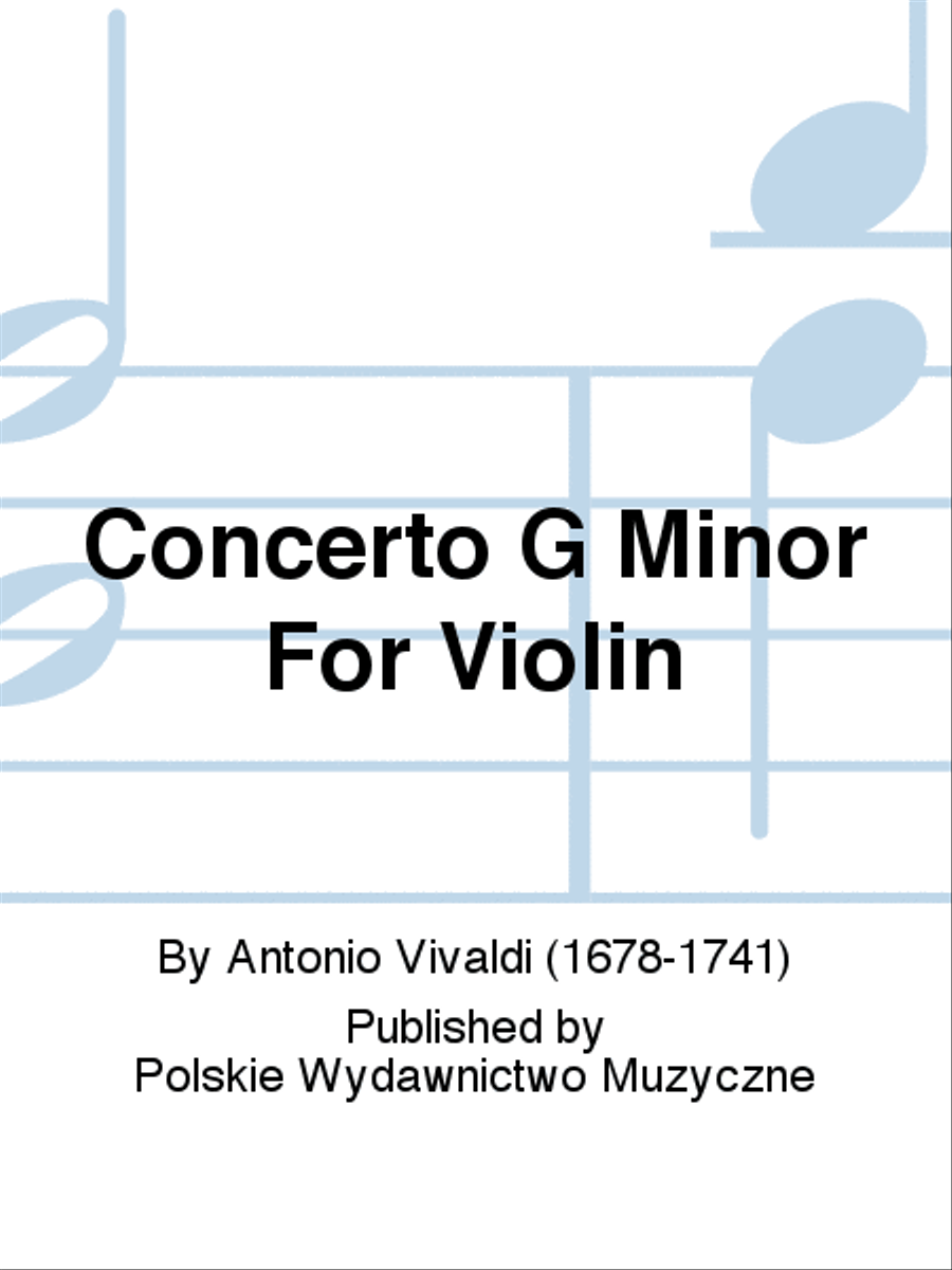 Concerto G Minor For Violin Violin Solo scores gallery preview page 1