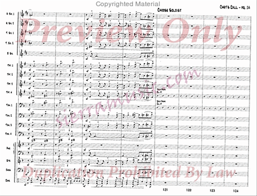 Chet's Call Chet's Call Big Band scores gallery preview page 15