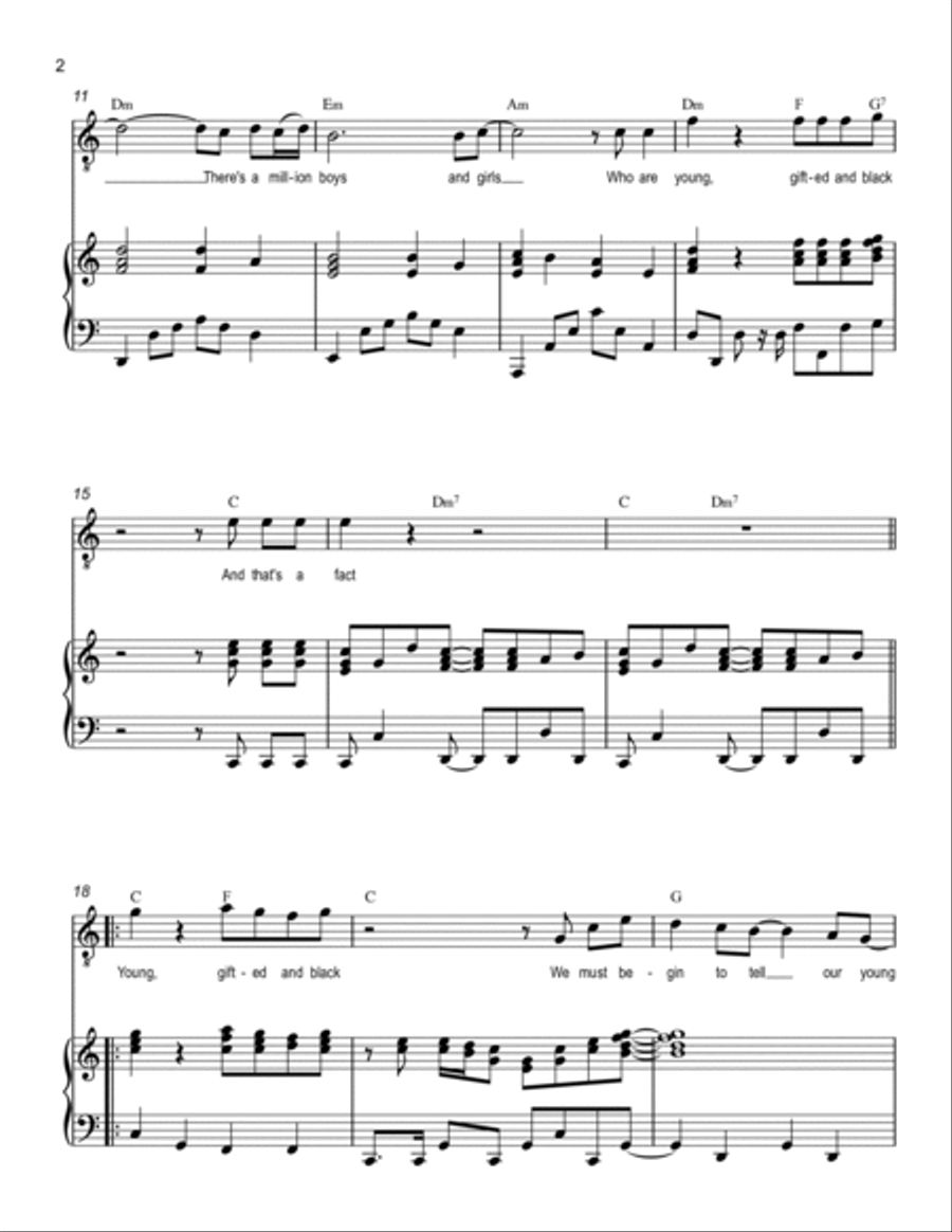 Young, Gifted & Black Voice scores gallery preview page 2