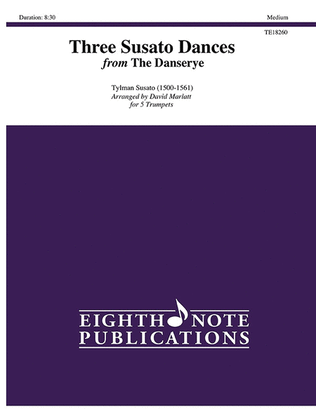 Book cover for Three Susato Dances from The Danserye