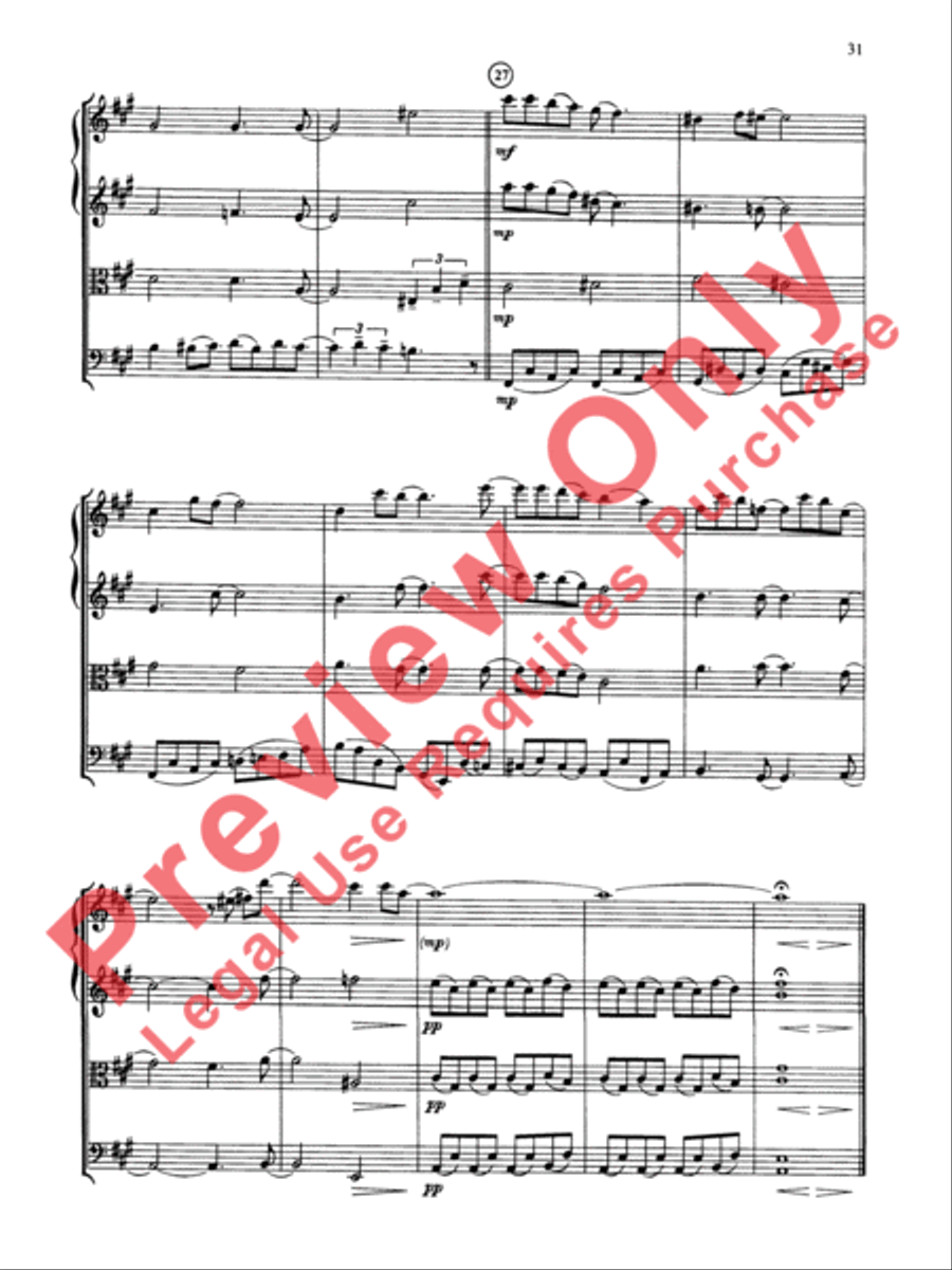 Jazz Classics String Quartet scores gallery preview page 32