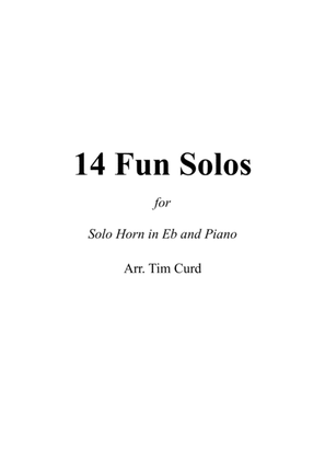 Book cover for 14 Fun Solos for Horn in Eb and Piano