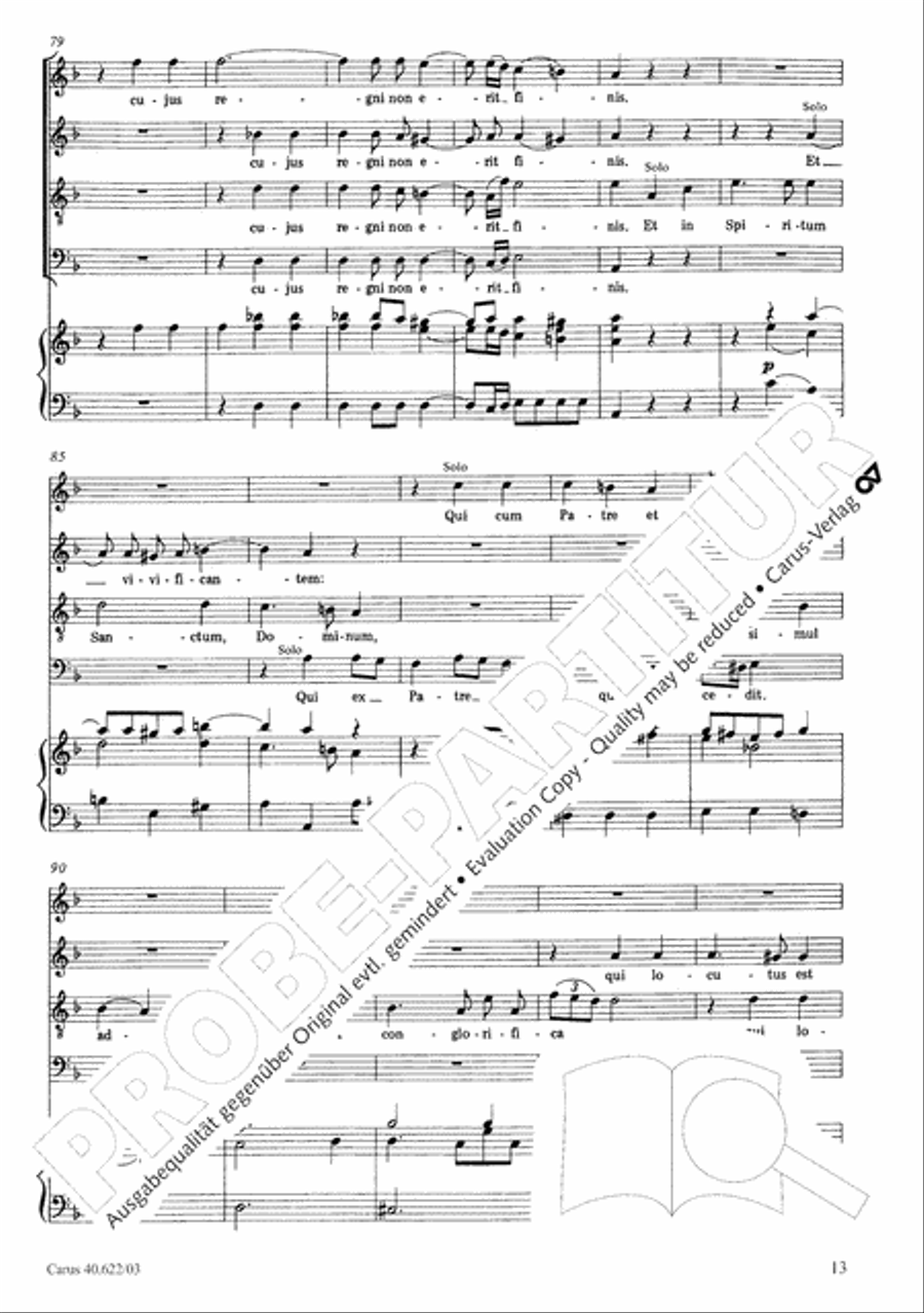 Missa brevis in D minor Missa brevis in D minor 4-Part scores gallery preview page 18