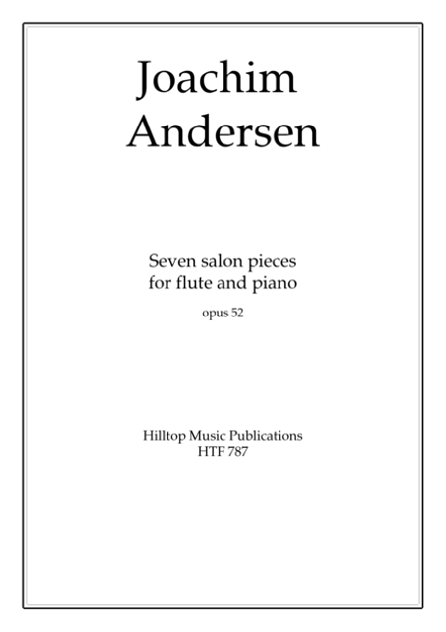 Andersen Seven Salon Pieces for Flute and Piano Op. 52 Flute Solo scores gallery preview page 1