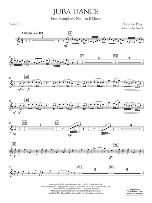 Juba Dance (from Symphony No. 1) - Flute 2