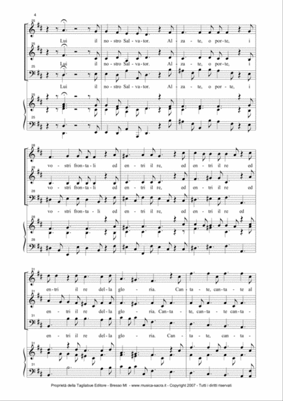 PASTORALE From: Concerto grosso Op. 6-8 - by A. Corelli - For SAB Choir and Organ in D Maior 3-Part scores gallery preview page 4
