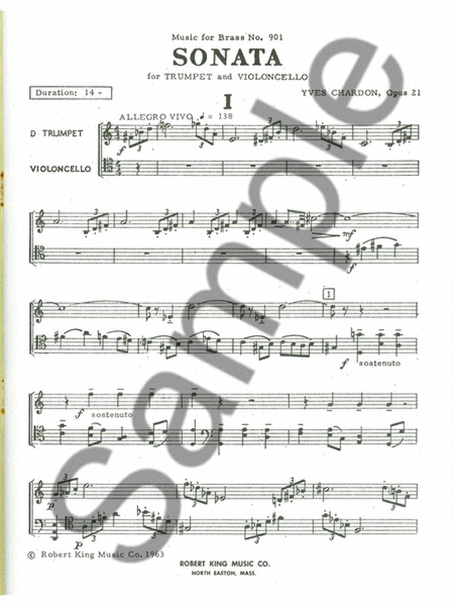 Sonate Op.21 (trumpet & Cello)