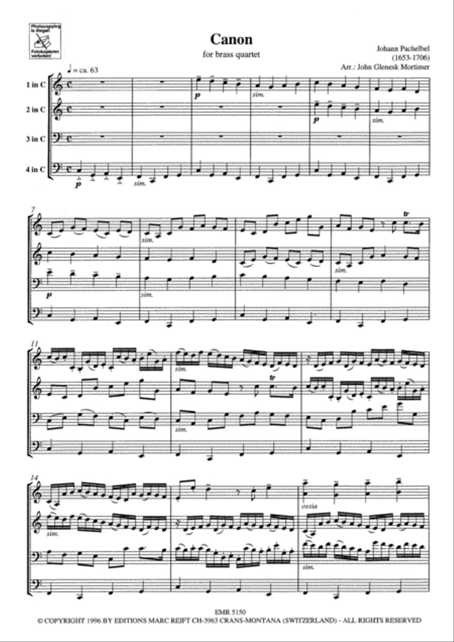 Canon Brass Quartet scores gallery preview page 3