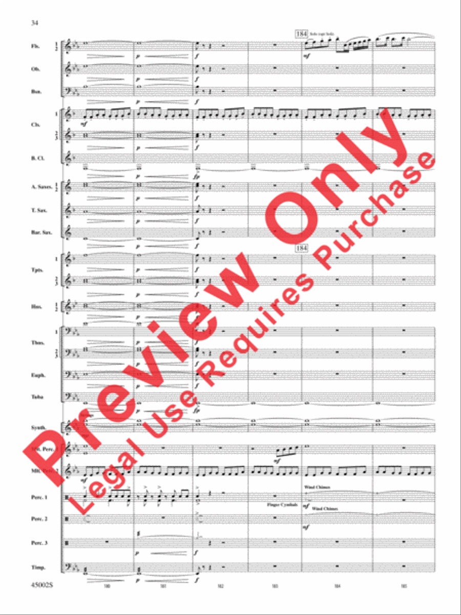 Winds of Change Concert Band scores gallery preview page 70