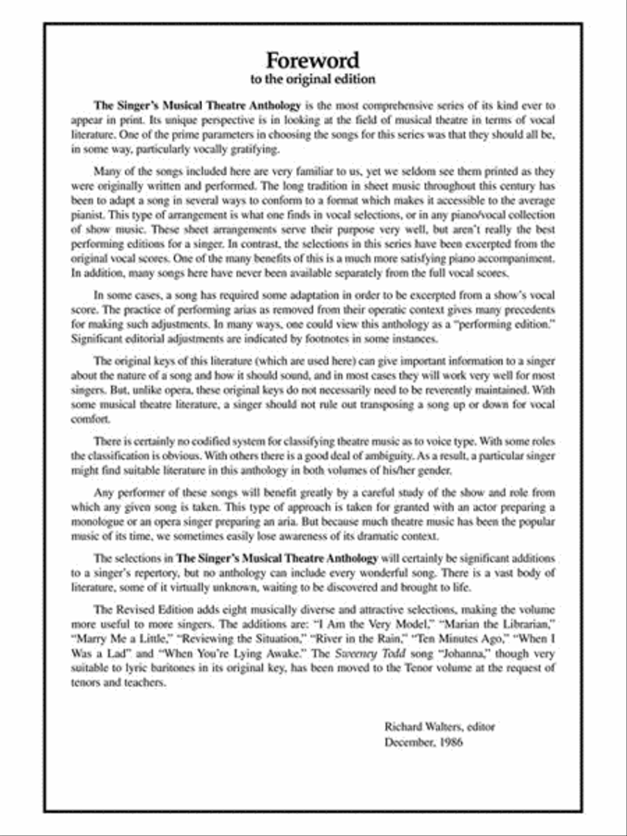 Singer's Musical Theatre Anthology – Volume 1 Baritone Voice scores gallery preview page 3