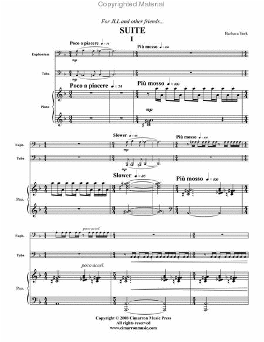 Suite for Euphonium, and Tuba Brass Duet scores gallery preview page 2