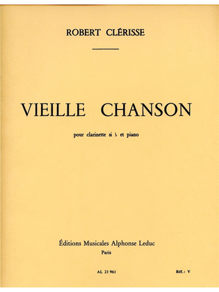 Book cover for Vieille Chanson (clarinet & Piano)