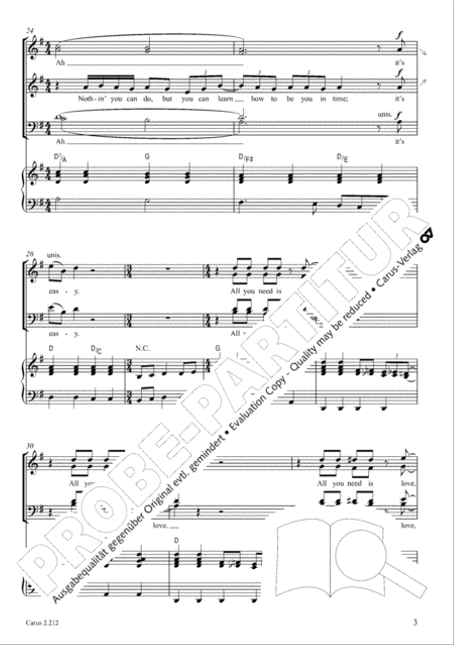 Love songs. Choral collection with CD 4-Part scores gallery preview page 8