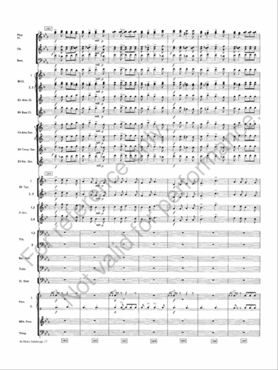 Symphonic Variations On 'In Dulci Jubilo' Concert Band scores gallery preview page 18