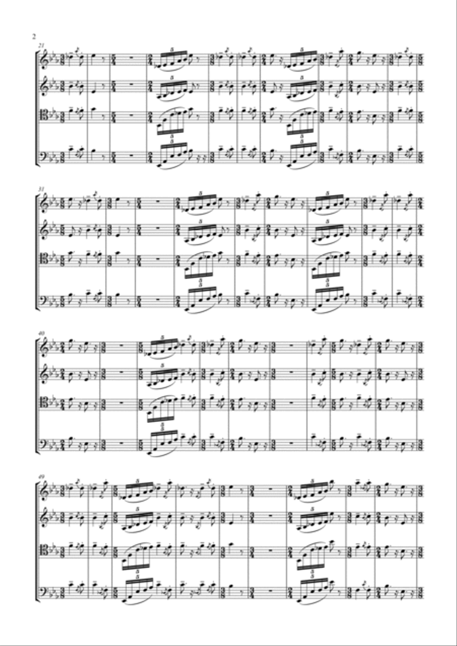 Rhythm and Blues Saxophone Quartet scores gallery preview page 4