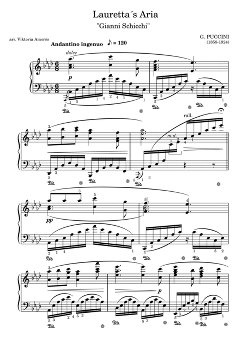 Lauretta´s Aria by Puccini for piano solo