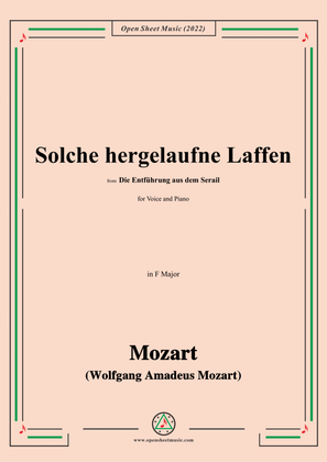 Book cover for Mozart-Solche hergelaufne Laffen,from Die Entfuhrung aus dem Serail