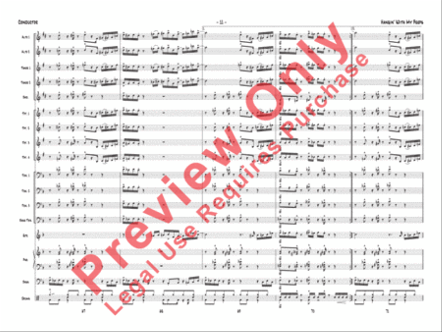Hangin' with My Peeps Jazz Ensemble scores gallery preview page 12
