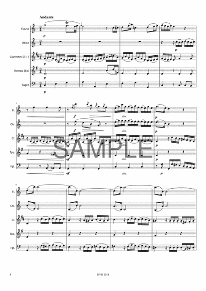 Mozart Divertimento Kv 138 (for Wind Quintet) image number null