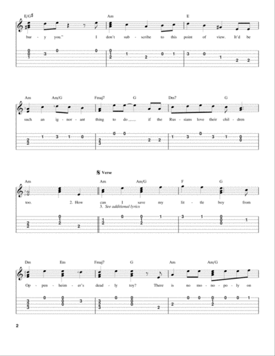 Russians Russians Acoustic Guitar scores gallery preview page 2