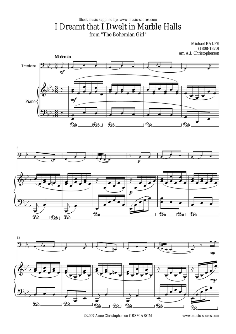 Marble Halls, from 