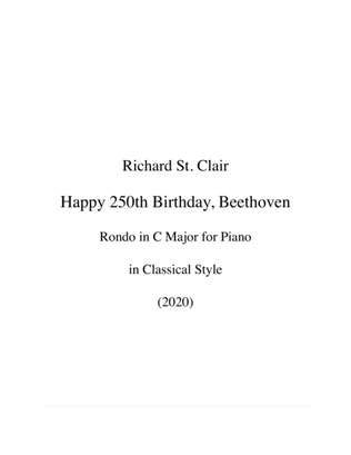 Happy 250th Birthday, Beethoven - Rondo in C Major in Classical Style (2020)