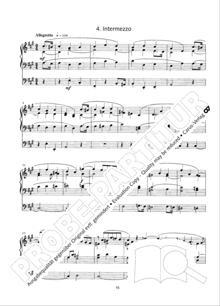 Zwolf Charakterstucke op. 156 Organ Solo scores gallery preview page 17