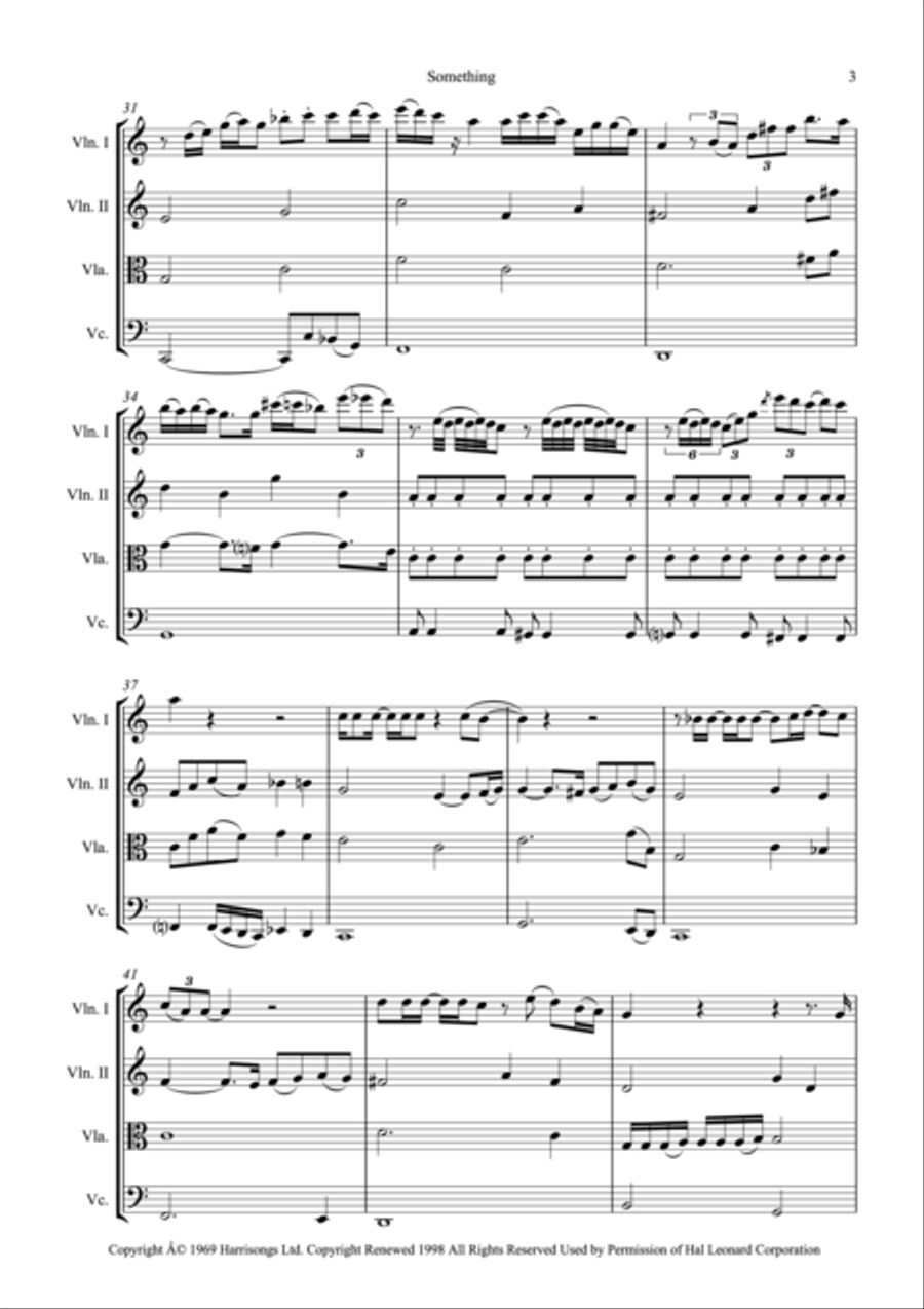 Something String Quartet scores gallery preview page 4